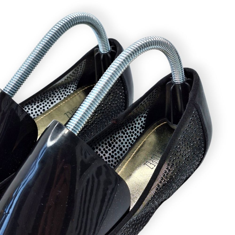 Jennifer Lopez Black Crystal Semi Sheer Pointy Toe Shoes Dress Flats Sz 9 - Picture 4 of 10